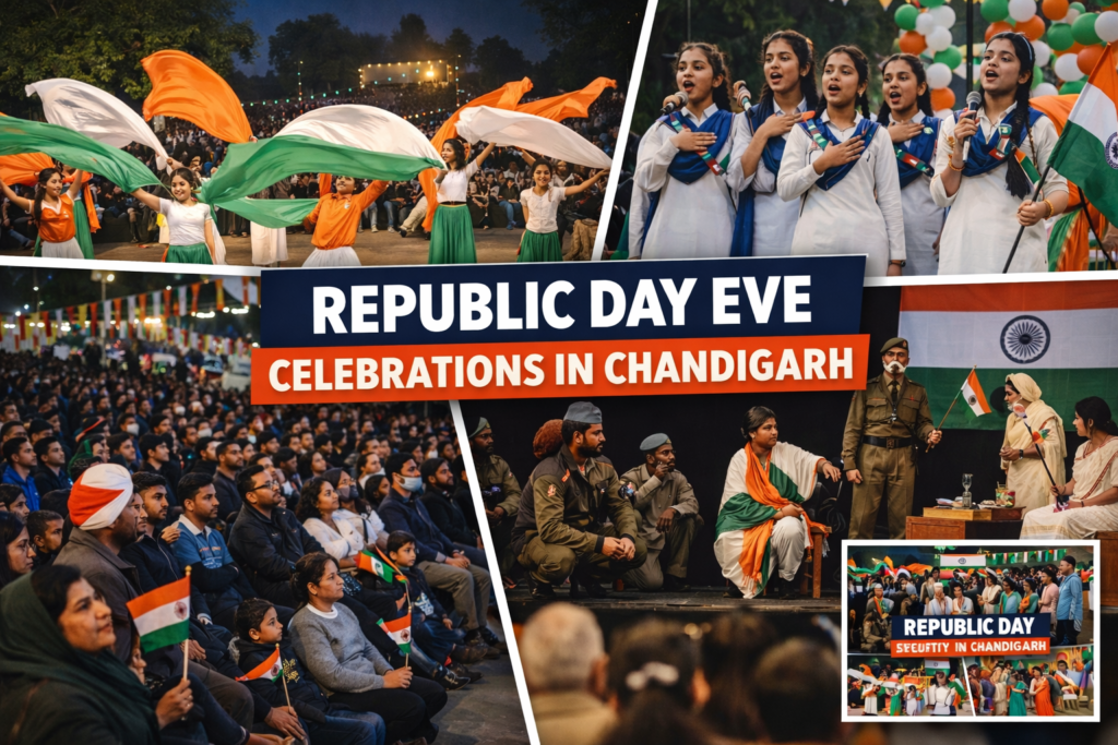 Chandigarh Glows in Tricolour Spirit on Republic Day Eve, City Celebrates Unity and Pride